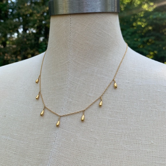 Beaded Teardrop Fringe Necklace - Picture 11 of 13